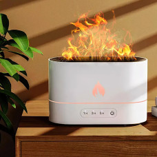 Увлажнитель воздуха RZTK FLM 250 — портативный ультразвуковой аромадиффузор с ночником и эффектом пламени, для дома и офиса