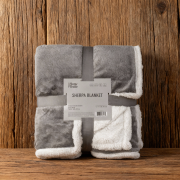 Плед Ardesto Sherpa Серый 160×200 см 460 г/м² - тёплый мягкий плед на диван и кровать