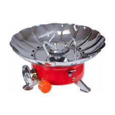 Портативная газовая плита с пьезоподжигом и защитой от ветра Портативная газовая плита с пьезоподжигом и защитой от ветра